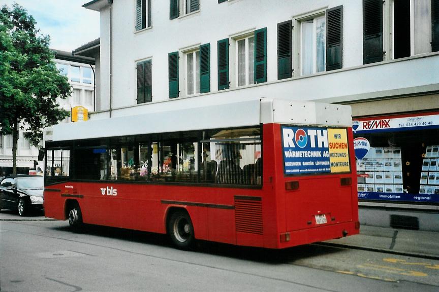 (109'019) - Busland, Burgdorf - Nr. 9/BE 387'470 - Neoplan (ex AOE Langnau Nr. 9) am 8. Juli 2008 beim Bahnhof Burgdorf