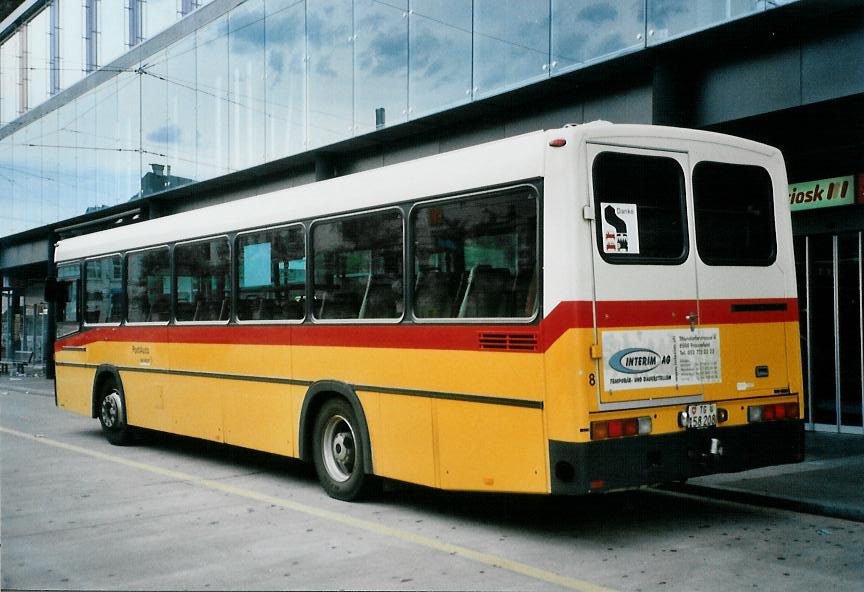 (109'113) - PostAuto Ostschweiz - Nr. 8/TG 158'208 - Mercedes/Lauber (ex P 25'375) am 11. Juli 2008 beim Bahnhof Frauenfeld