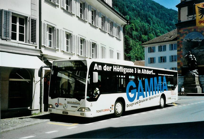 (109'401) - AAGU Altdorf - Nr. 44/UR 9128 - Mercedes am 16. Juli 2008 in Altdorf, Telldenkmal