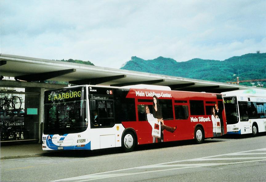 (109'518) - BOGG Wangen b.O. - Nr. 95/SO 158'245 - MAN am 20. Juli 2008 beim Bahnhof Olten