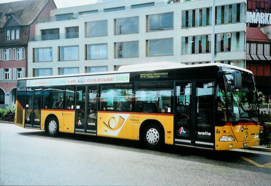 (109'606) - Voegtlin-Meyer, Brugg - Nr. 106/AG 7304 - Mercedes am 20. Juli 2008 beim Bahnhof Brugg