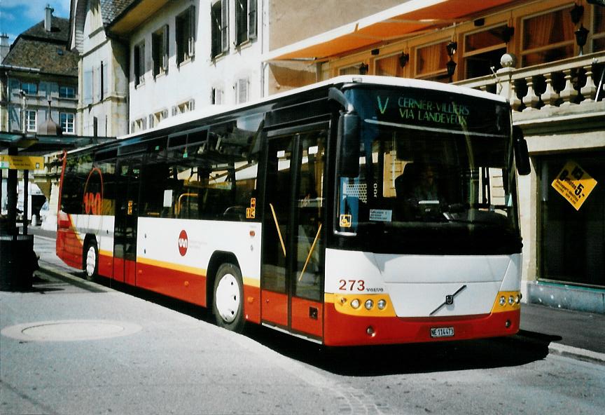 (109'824) - VR La Chaux-de-Fonds - Nr. 273/NE 114'473 - Volvo am 2. August 2008 in Neuchtel, Place Pury