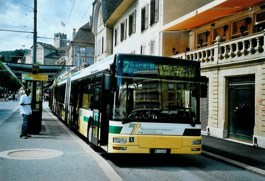 (109'923) - TN Neuchtel - Nr. 244/NE 114'244 - MAN am 2. August 2008 in Neuchtel, Place Pury