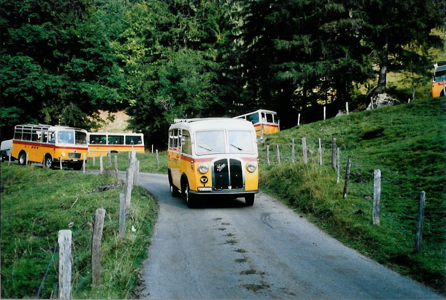 (111'219) - Schmid, Thrishaus - Nr. 3/BE 26'760 - Saurer/Gangloff (ex Geiger, Adelboden Nr. 3) am 27. September 2008 bei Kiental