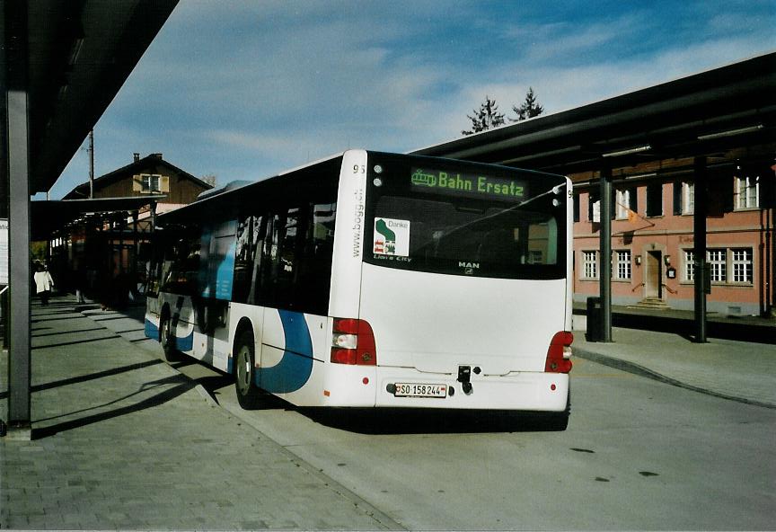 (111'809) - BOGG Wangen b.O. - Nr. 96/SO 158'244 - MAN am 2. November 2008 beim Bahnhof Sissach