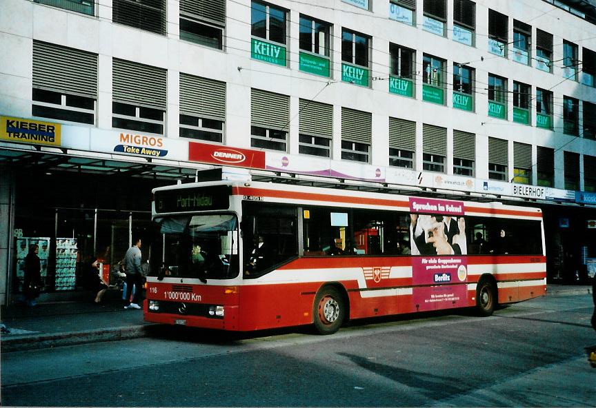 (111'909) - VB Biel - Nr. 116/BE 510'116 - Mercedes am 10. November 2008 in Biel, Guisanplatz