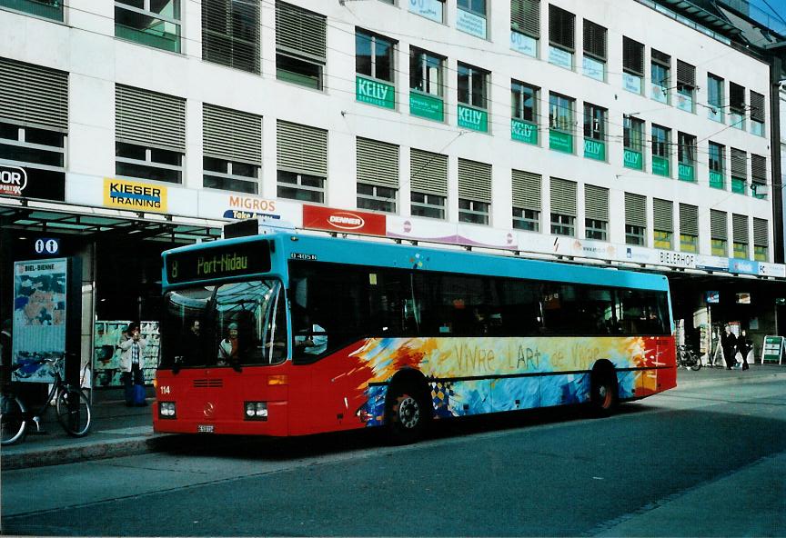 (111'927) - VB Biel - Nr. 114/BE 510'114 - Mercedes am 10. November 2008 in Biel, Guisanplatz