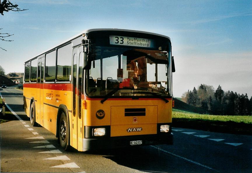 (112'107) - Moser, Teuffenthal - BE 142'017 - NAW/R&J (ex Burri, Teuffenthal) am 16. November 2008 in Homberg