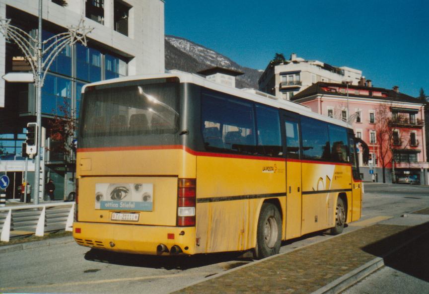 (112'324) - Starnini, Tenero - TI 21'111 - Neoplan am 7. Dezember 2008 beim Bahnhof Locarno 