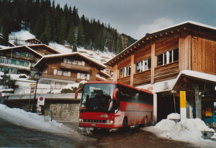 (112'919) - AFA Adelboden - Nr. 26/BE 21'181 - Setra (ex Nr. 16; ex Frhlich, D-Ludwigshafen/Rhein) am 14. Dezember 2008 beim Autobahnhof Adelboden