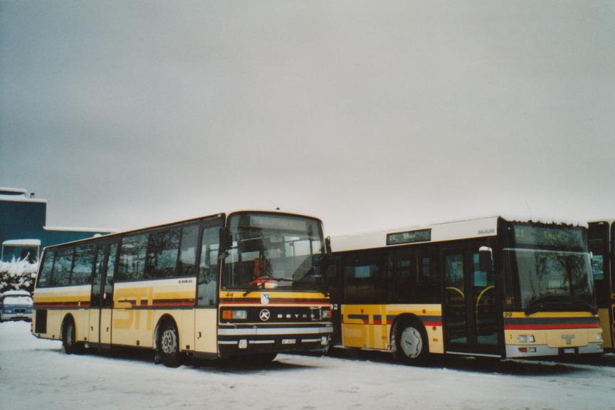 (112'934) - STI Thun - Nr. 44/BE 26'729 - Setra (ex AGS Sigriswil) am 17. Dezember 2008 bei der Schifflndte Thun