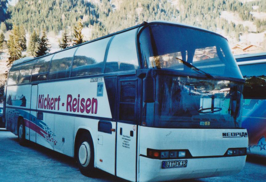 (113'604) - Aus Deutschland: Kickert, Mettendorf - BIT-FK 12 - Neoplan am 4. Januar 2009 in Adelboden, ASB 