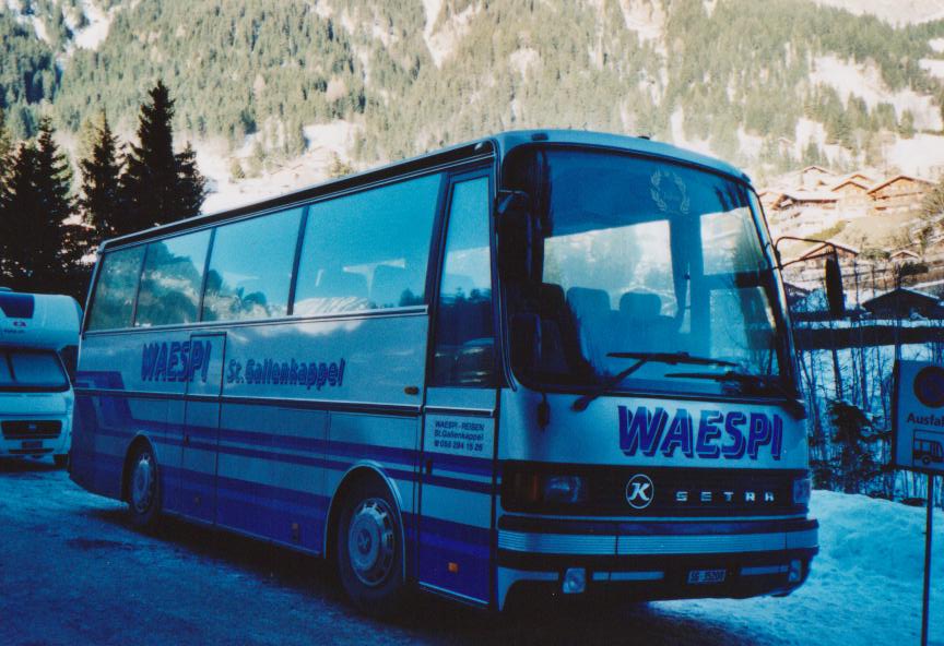 (113'712) - Waespi, St. Gallenkappel - SG 35'208 - Setra am 11. Januar 2009 in Adelboden, ASB