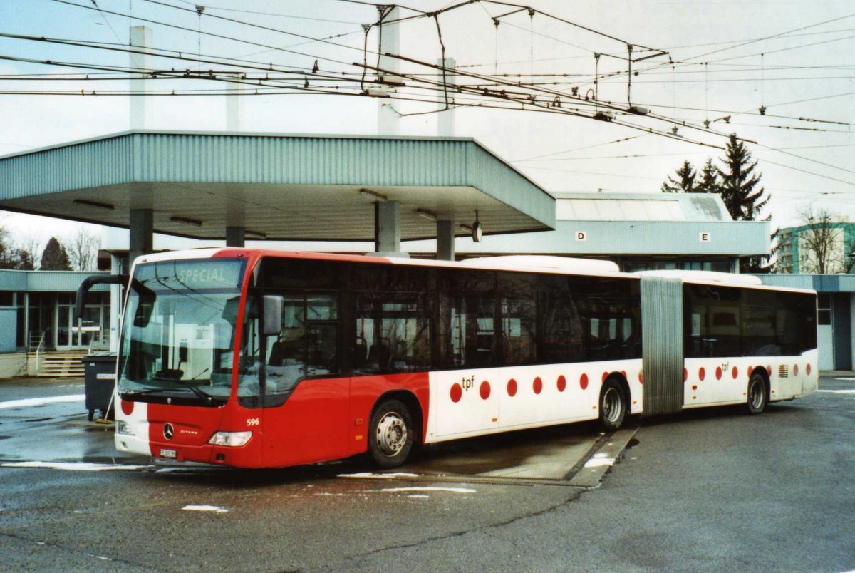 (114'226) - TPF Fribourg - Nr. 596/FR 300'398 - Mercedes am 14. Februar 2009 in Fribourg, Garage