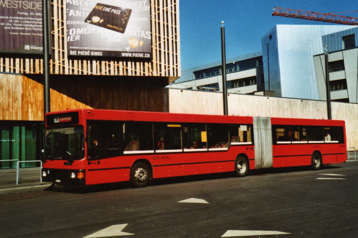 (115'229) - Bernmobil, Bern - Nr. 229/BE 513'229 - MAN am 16. Mrz 2009 in Bern, Westside