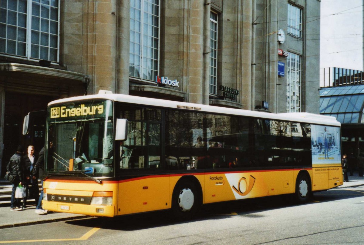 (115'429) - Casutt, Gossau - SG 267'015 - Setra (ex PostAuto St. Gallen-Appenzell; ex P 25'851) am 18. Mrz 2009 beim Bahnhof St. Gallen