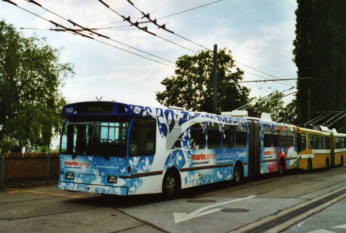 (116'317) - TN Neuchtel - Nr. 162 - FBW/Hess Gelenktrolleybus am 3. Mai 2009 in Neuchtel, Dpt