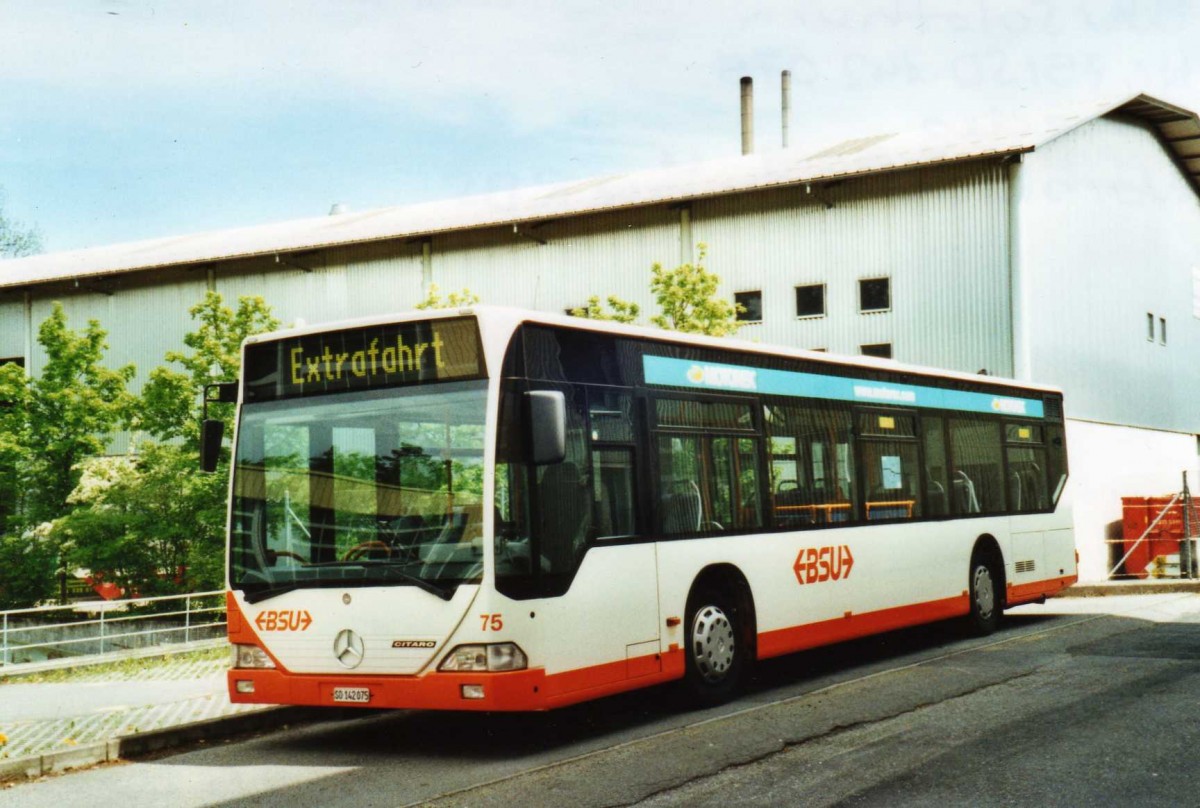 (116'407) - BSU Solothurn - Nr. 75/SO 142'075 - Mercedes am 9. Mai 2009 in Worblaufen, Garage RBS