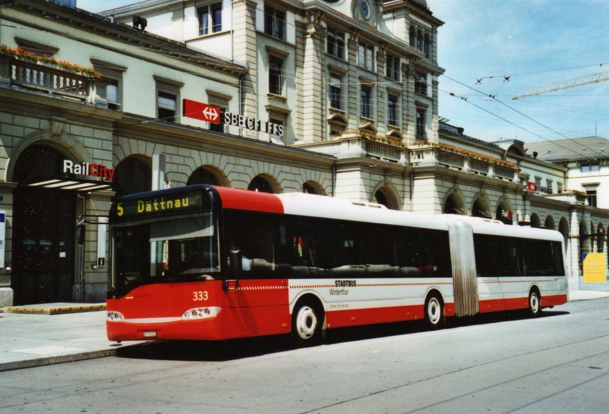 (116'512) - SW Winterthur - Nr. 333/ZH 719'333 - Solaris am 20. Mai 2009 beim Hauptbahnhof Winterthur