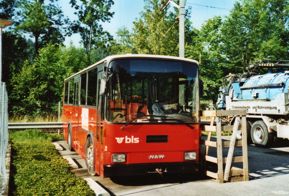 (117'910) - Busland, Burgdorf - Nr. 2 - NAW/R&J (ex AOE Langnau Nr. 2) am 4. Juli 2009 in Langnau, Garage