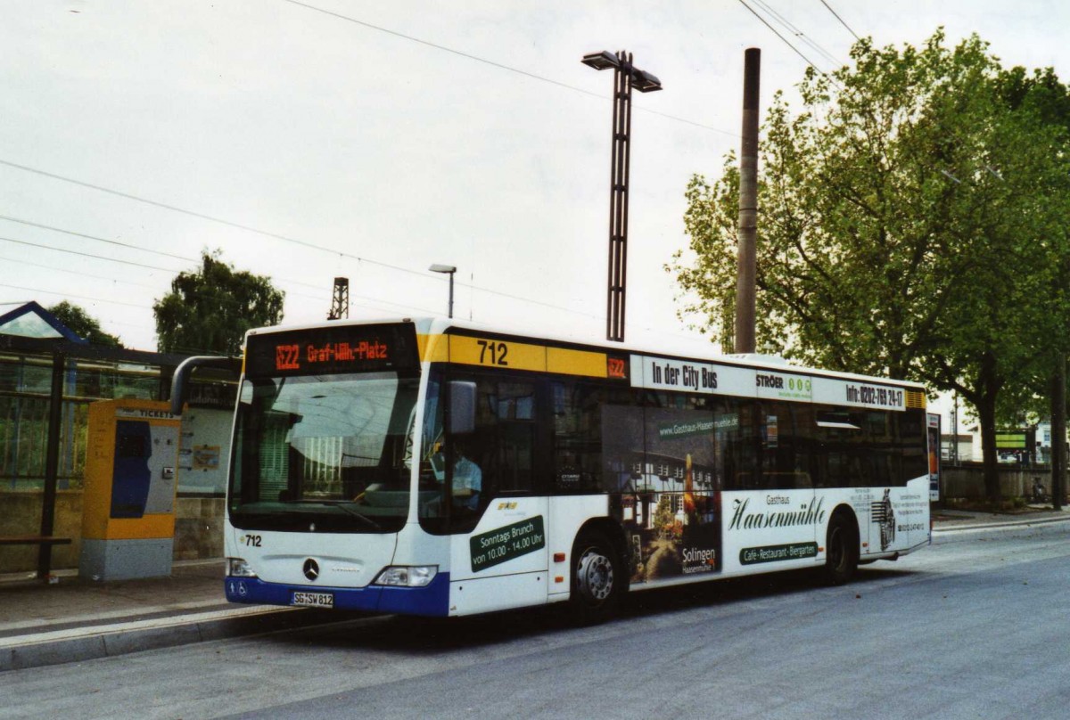 (118'009) - SWS Solingen - Nr. 712/SG-SW 812 - Mercedes am 5. Juli 2009 in Solingen