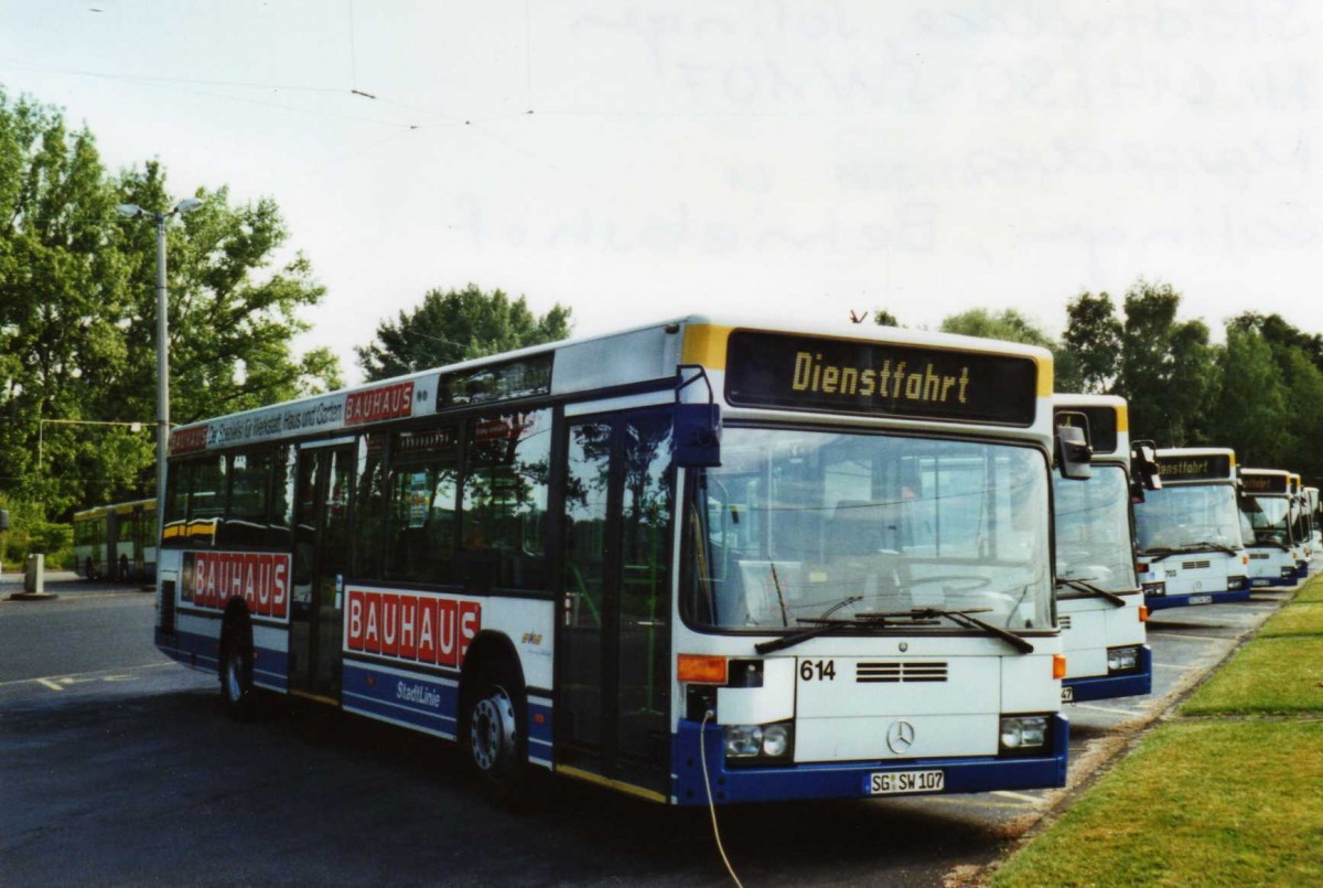 (118'110) - SWS Solingen - Nr. 614/SG-SW 107 - Mercedes am 5. Juli 2009 in Solingen, Betriebshof