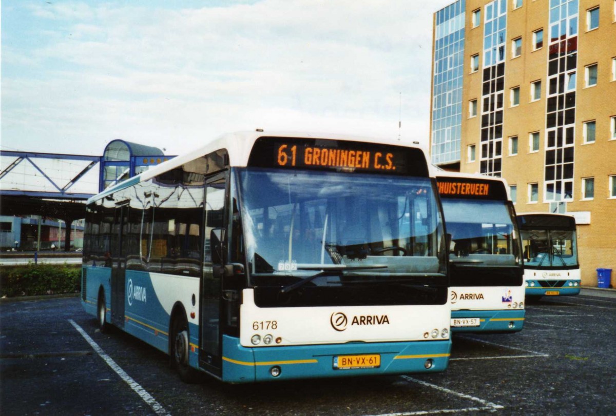 (118'415) - ARRIVA - Nr. 6178/BN-VX-61 - VDL Berkhof am 7. Juli 2009 beim Bahnhof Groningen