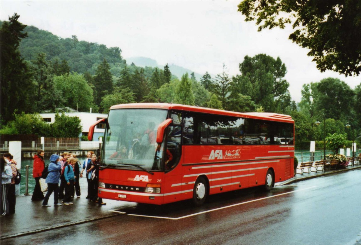 (119'405) - AFA Adelboden - Nr. 26/BE 21'181 - Setra (ex Nr. 16; ex Frhlich, D-Ludwigshafen/Rhein) am 3. August 2009 bei der Schifflndte Thun