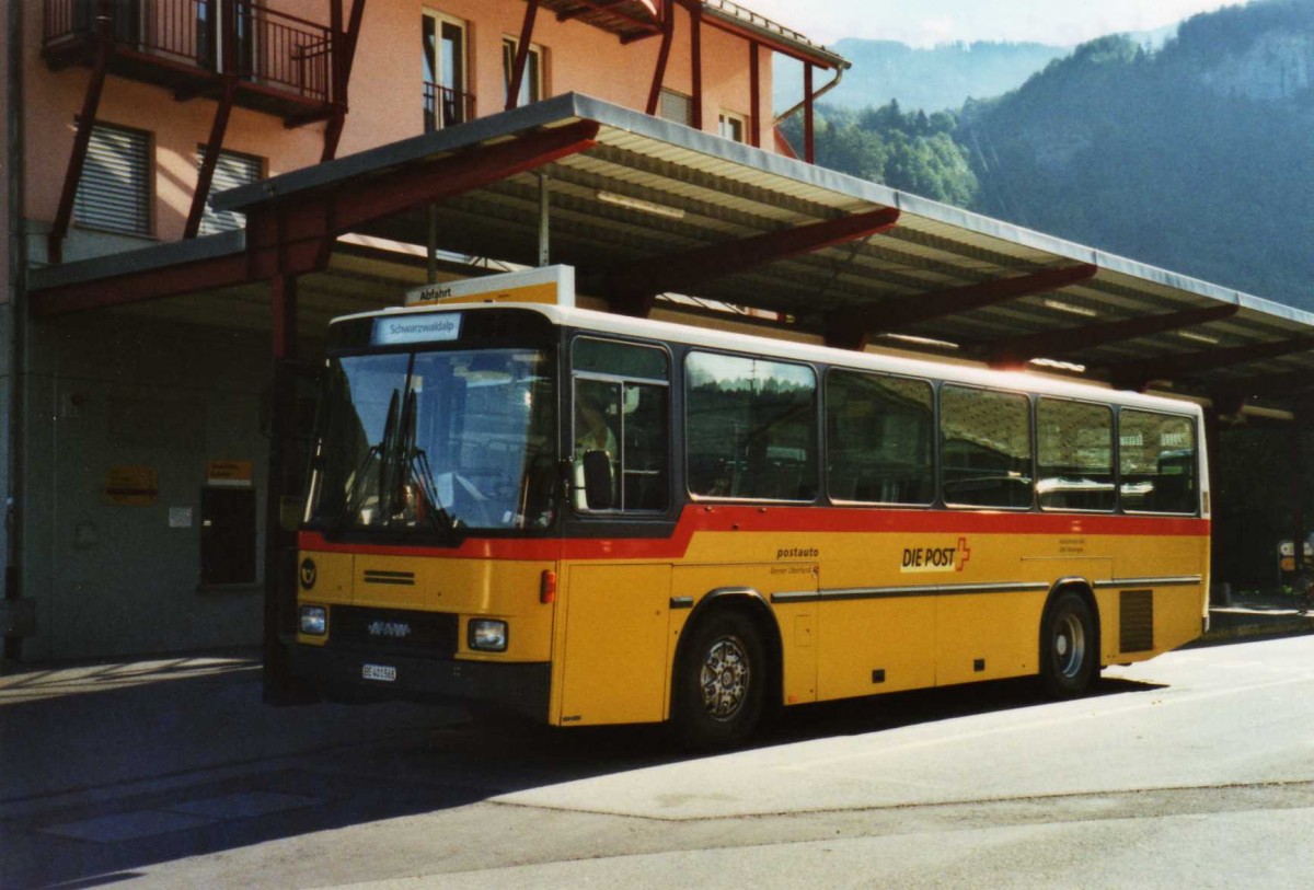 (120'215) - AVG Meiringen - Nr. 68/BE 401'568 - NAW/Hess (ex P 24'454) am 23. August 2009 in Meiringen, Postautostation