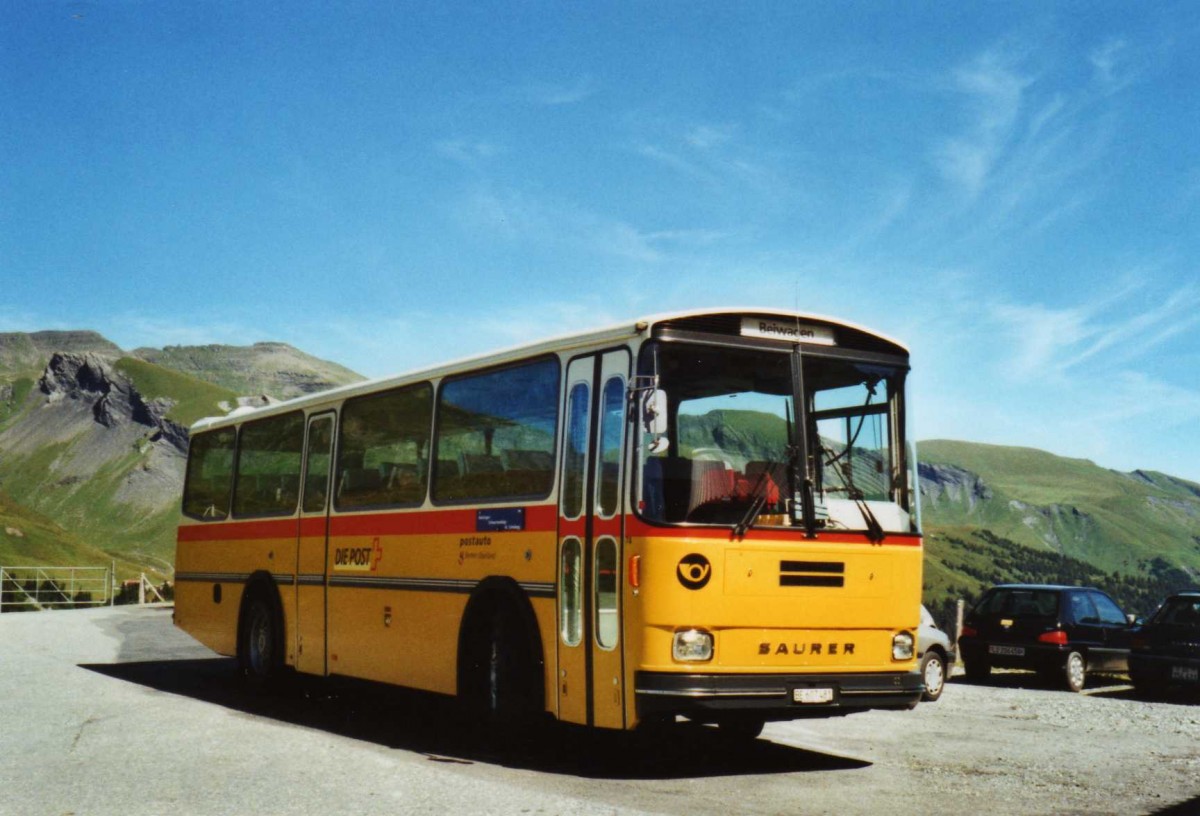 (120'315) - AVG Meiringen - Nr. 74/BE 607'481 - Saurer/R&J (ex P 24'357) am 23. August 2009 auf der Grossen Scheidegg