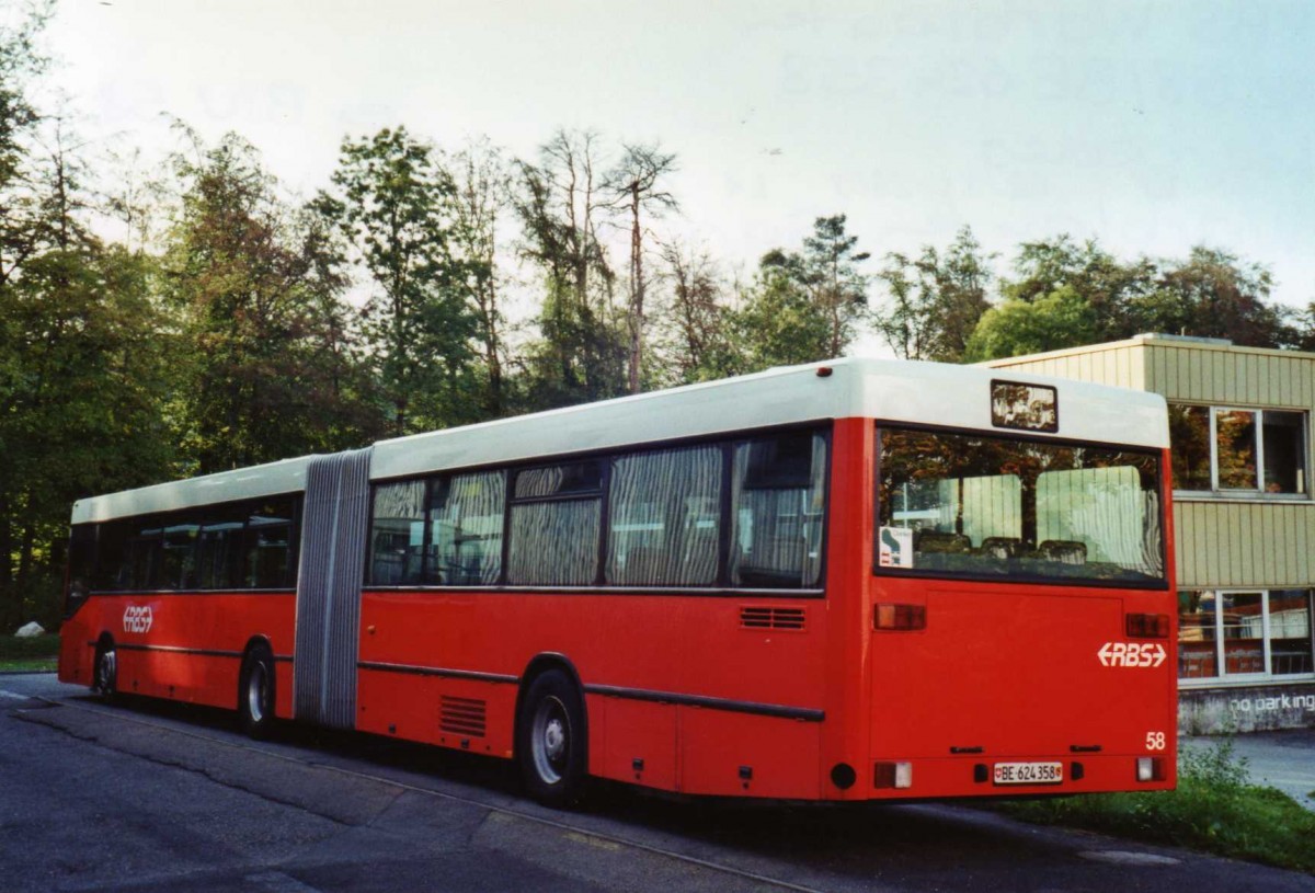 (121'417) - RBS Worblaufen - Nr. 58/BE 624'358 - Mercedes (ex BSU Solothurn Nr. 58) am 27. September 2009 in Worblaufen, Garage