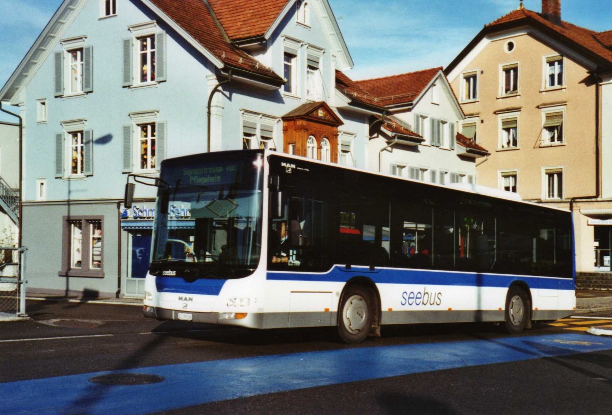 (121'708) - St. Gallerbus, St. Gallen - Nr. 268/SG 198'268 - MAN/Gppel am 24. Oktober 2009 in Goldach, Post