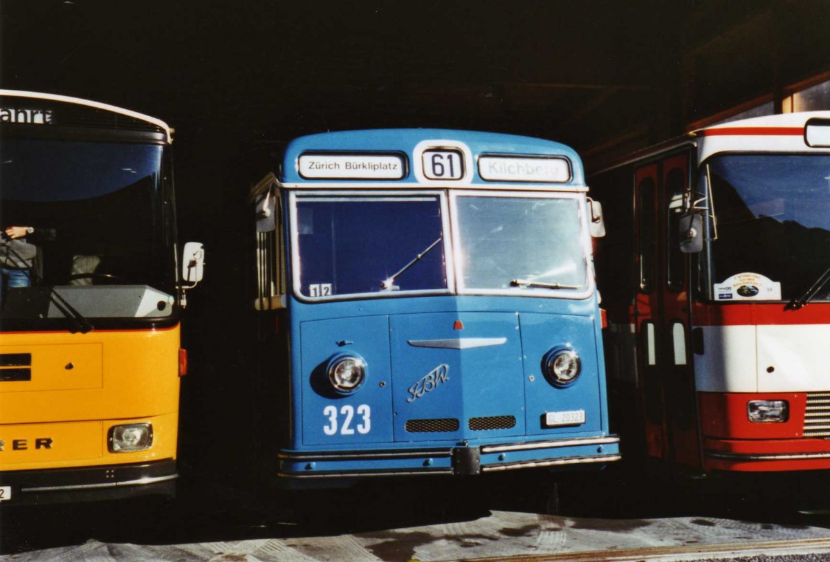 (121'807) - Biegger, Uster - Nr. 3/GL 20'323 - FBW/Tscher (ex DFB Andermatt; ex VBZ Zrich Nr. 323) am 24. Oktober 2009 in Ziegelbrcke, Museum