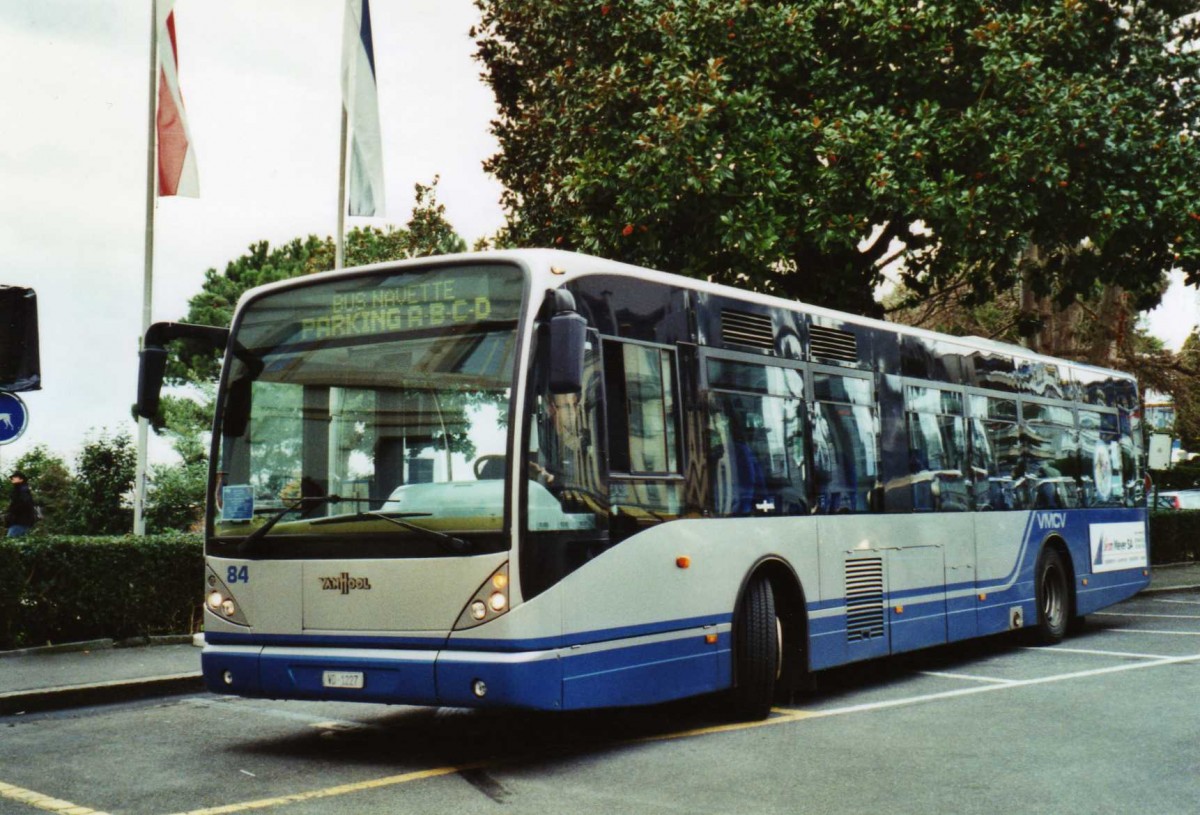 (122'822) - VMCV Clarens - Nr. 84/VD 1227 - Van Hool am 12. Dezember 2009 in Montreux, Escaliers de la Gare