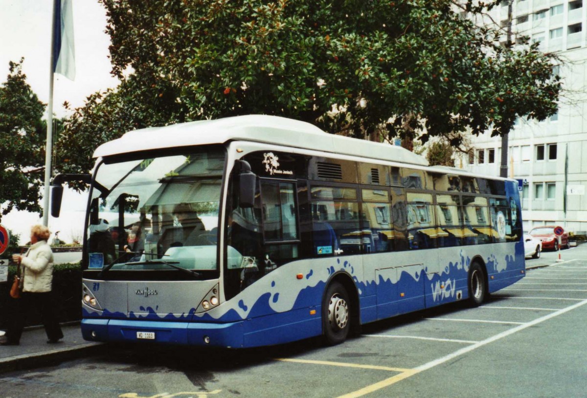 (122'827) - VMCV Clarens - Nr. 81/VD 1103 - Van Hool am 12. Dezember 2009 in Montreux, Escaliers de la Gare