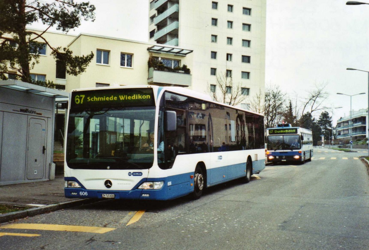 (122'934) - VBZ Zrich - Nr. 606/ZH 745'606 - Mercedes am 13. Dezember 2009 in Zrich, Dunkelhlzli