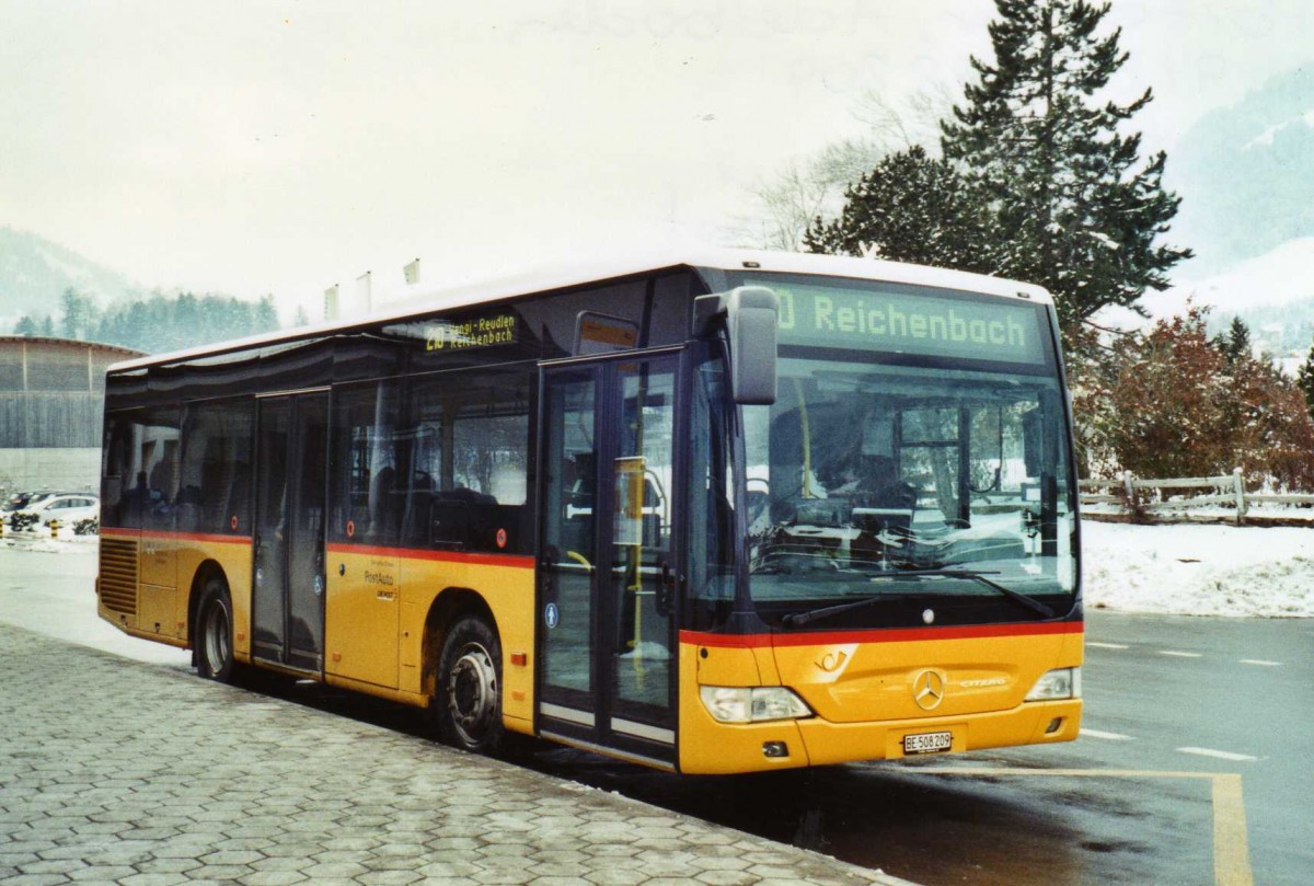 (124'103) - Portenier, Adelboden - Nr. 9/BE 508'209 - Mercedes am 10. Januar 2010 beim Bahnhof Frutigen