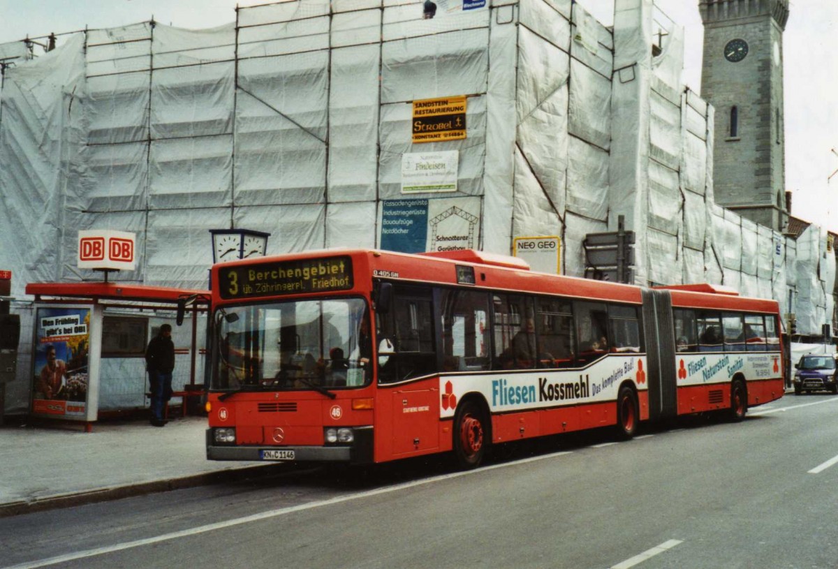 (124'808) - SWK Konstanz - Nr. 46/KN-C 1146 - Mercedes am 10. Mrz 2010 beim Bahnhof Konstanz