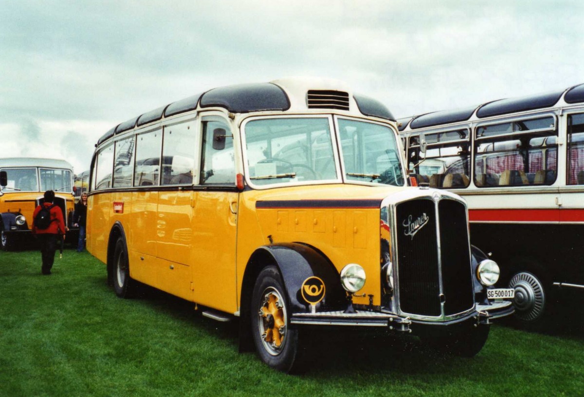 (125'918) - Sigg, Sennwald - SG 500'017 - Saurer/FHS (ex Oldie-Reisen, Matzingen; ex Studach, Teufen; ex M+79'512; ex P 23'155; ex P 2242) am 1. Mai 2010 in Arbon, Arbon Classics