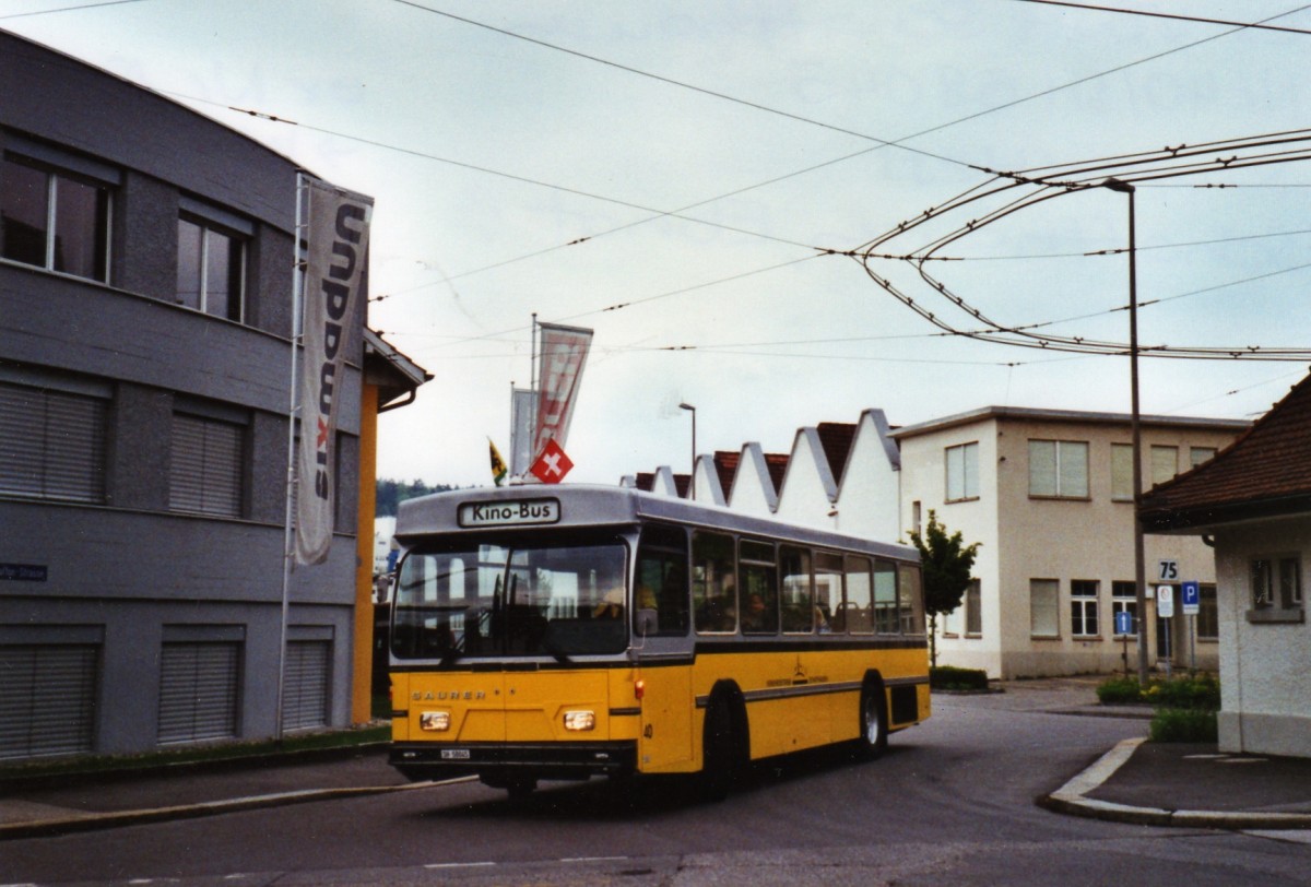 (126'233) - Wanner, Schleitheim - Nr. 40/SH 58'045 - Saurer/Hess (ex Ruklic, Schaffhausen; ex VBSH Schaffhausen Nr. 40; ex VBSH Schaffhausen Nr. 19) am 16. Mai 2010 in Schaffhausen, Ebnat