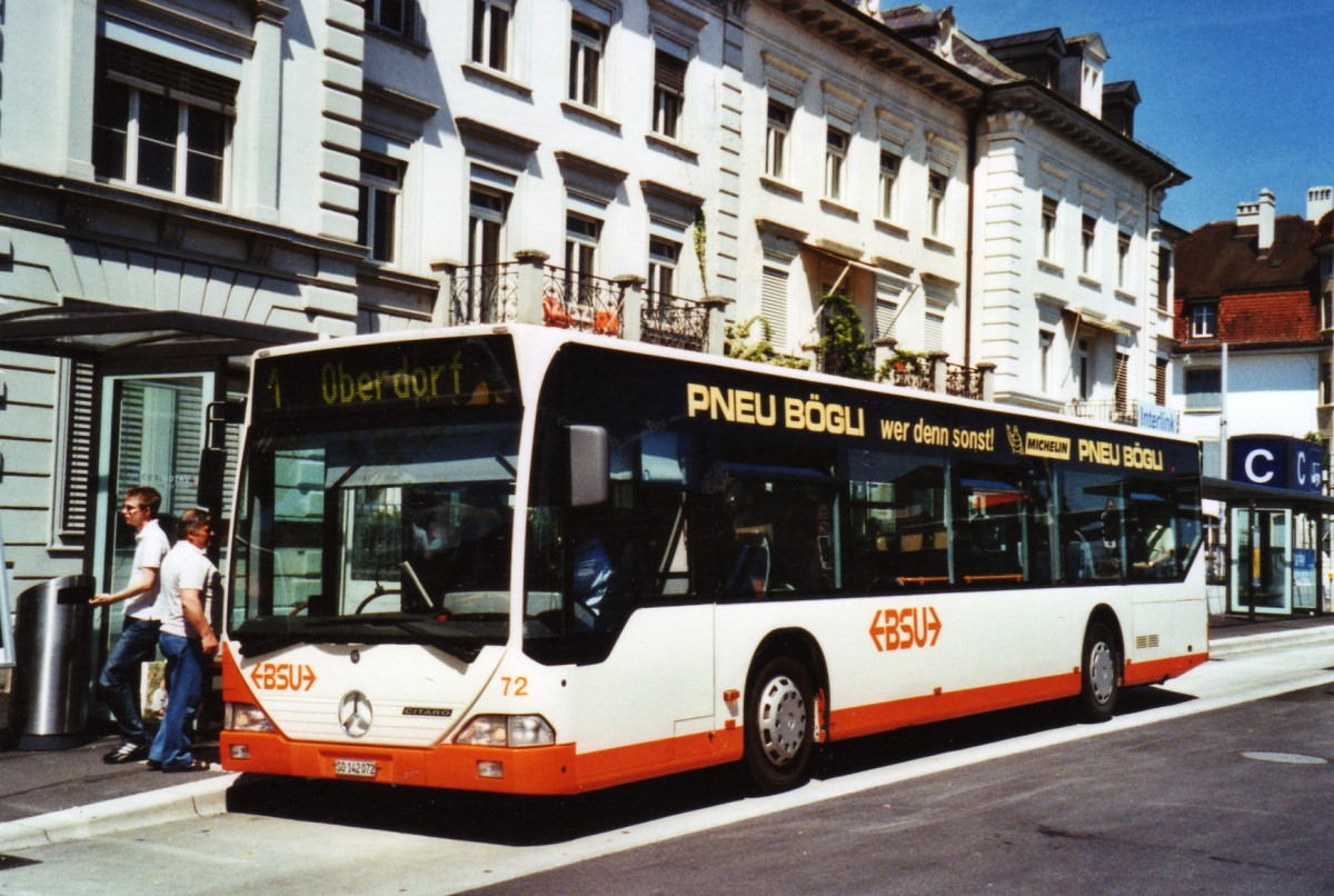 (126'506) - BSU Solothurn - Nr. 72/SO 142'072 - Mercedes am 24. Mai 2010 beim Hauptbahnhof Solothurn