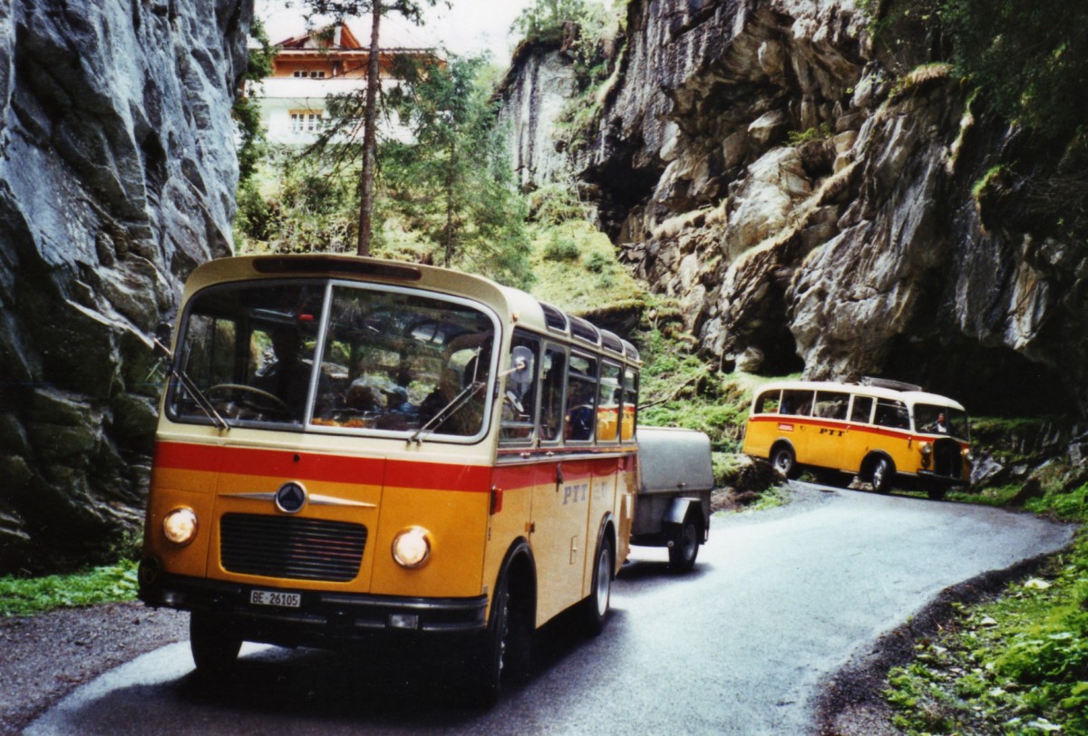 (126'726) - Schmid, Thrishaus - Nr. 9/BE 26'105 - Saurer/R&J (ex Geiger, Adelboden Nr. 9) am 29. Mai 2010 in der Griesschlucht bei der Griesalp