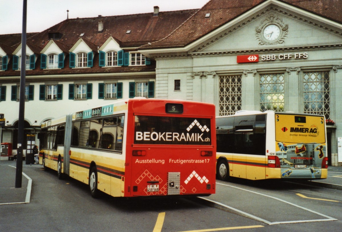 (127'024) - STI Thun - Nr. 68/BE 458'568 - MAN am 22. Juni 2010 beim Bahnhof Thun