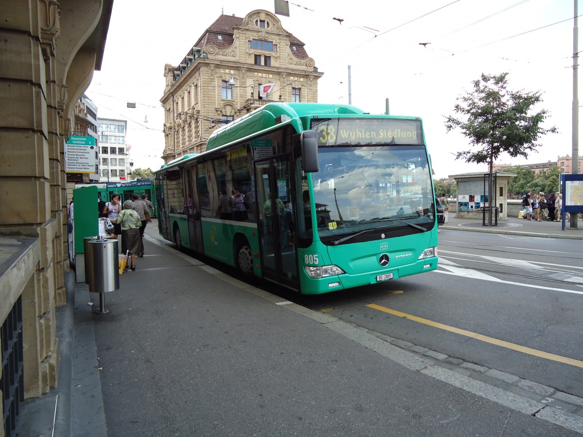 (127'658) - BVB Basel - Nr. 805/BS 2805 - Mercedes am 6. Juli 2010 in Basel, Schifflnde