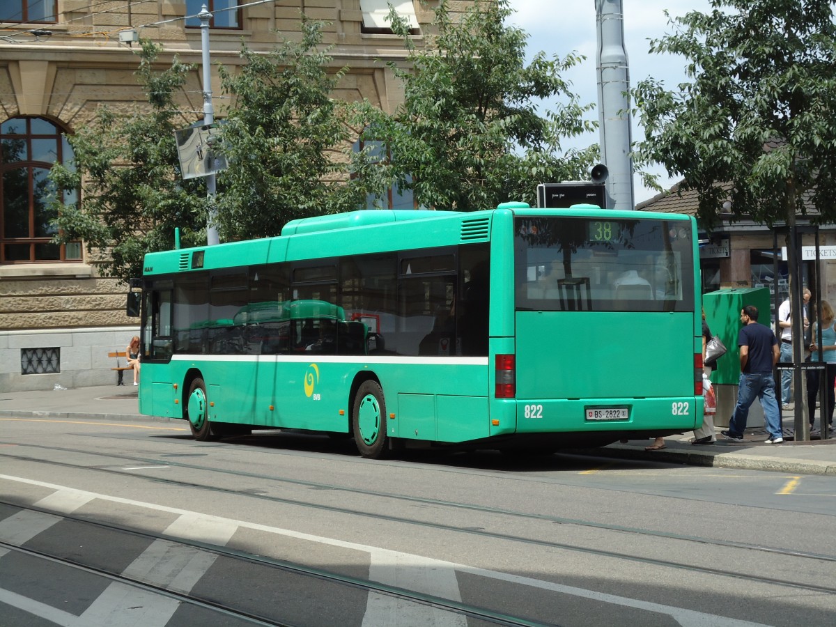 (127'670) - BVB Basel - Nr. 822/BS 2822 - MAN am 6. Juli 2010 in Basel, Schifflnde