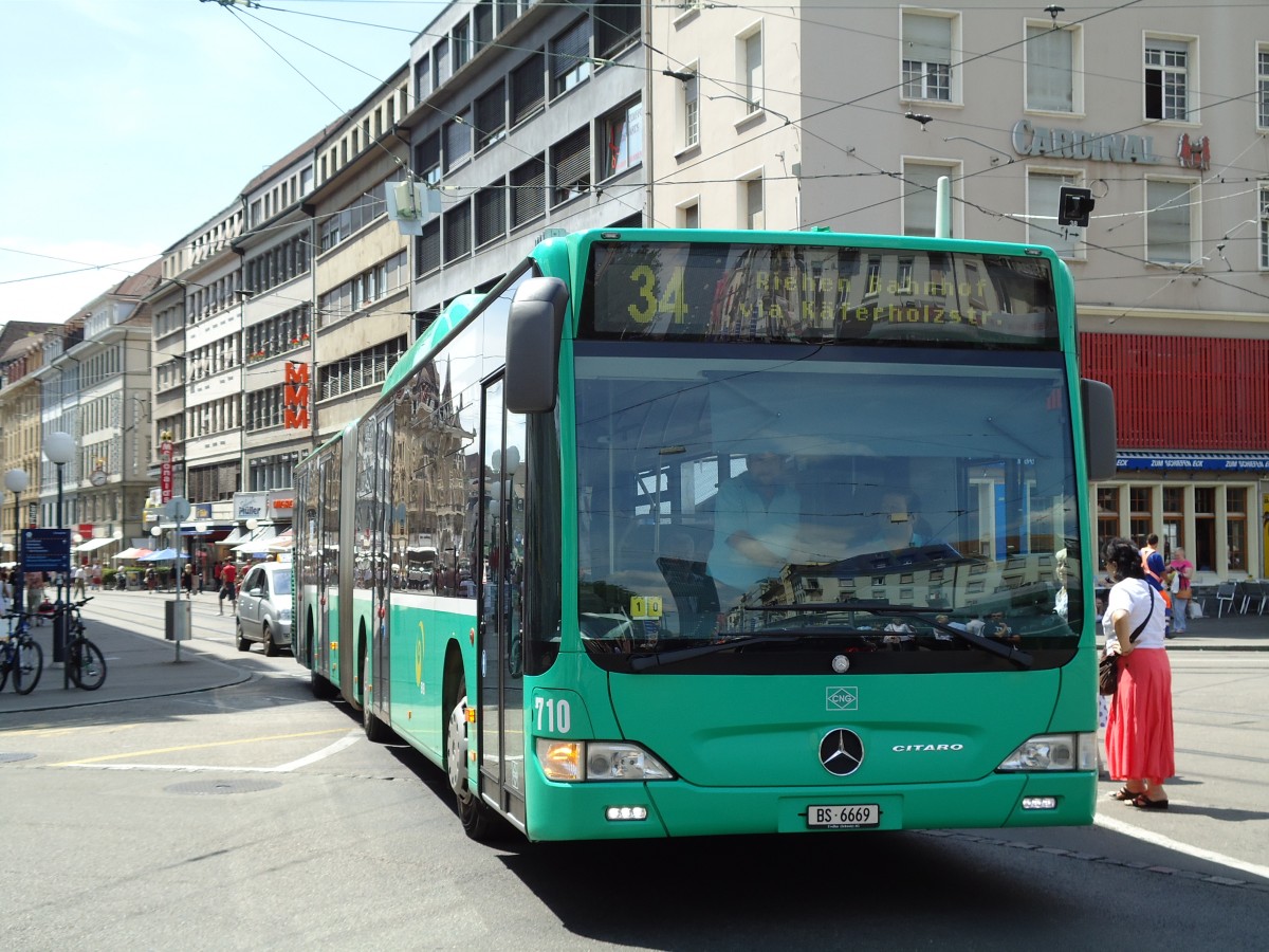 (127'682) - BVB Basel - Nr. 710/BS 6669 - Mercedes am 6. Juli 2010 in Basel, Claraplatz