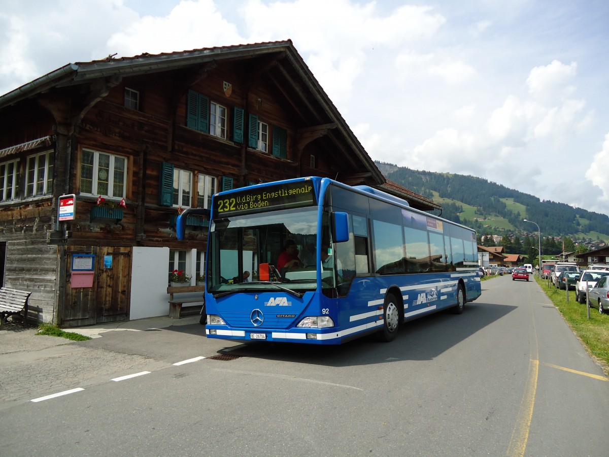 (127'958) - AFA Adelboden - Nr. 92/BE 26'704 - Mercedes (ex Nr. 4) am 11. Juli 2010 in Adelboden, Kreuzgasse