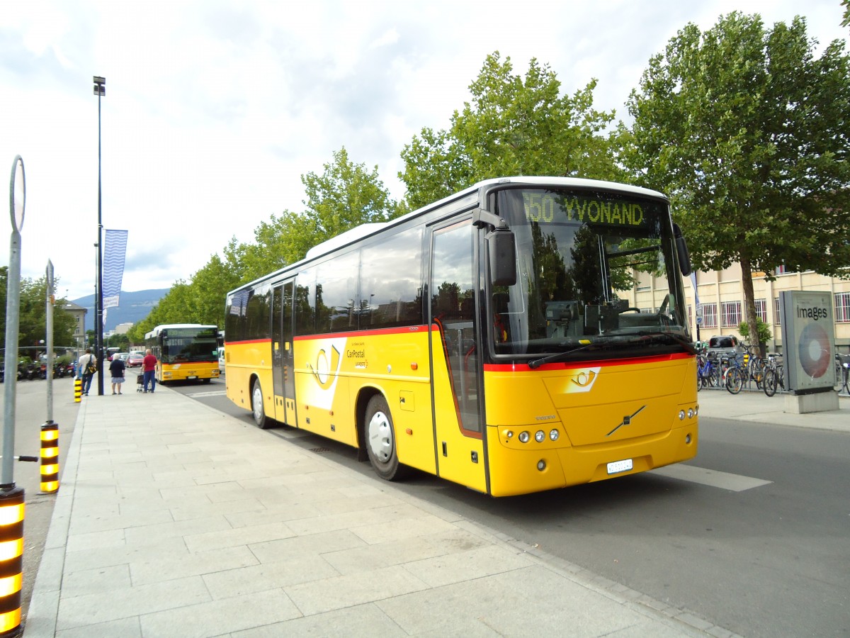 (128'108) - CarPostal Ouest - VD 510'240 - Volvo (ex P 25'161) am 26. Juli 2010 beim Bahnhof Yverdon