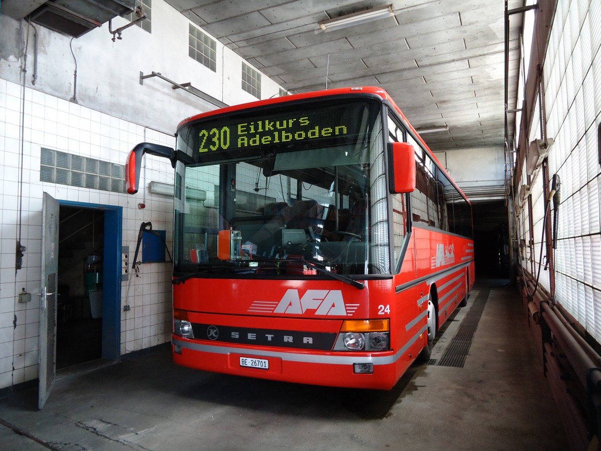 (128'162) - AFA Adelboden - Nr. 24/BE 26'701 - Setra (ex Nr. 11) am 1. August 2010 im Autobahnhof Adelboden