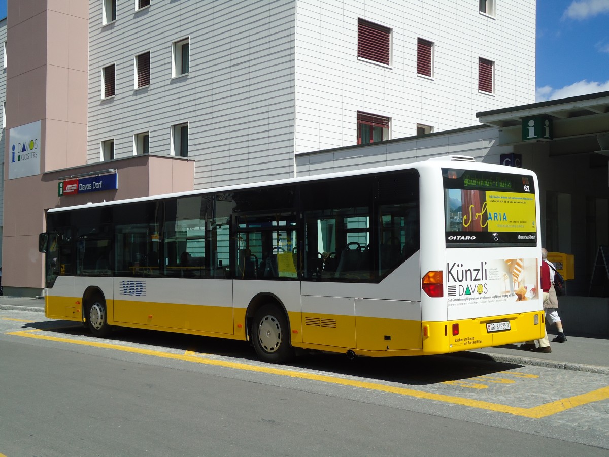 (128'280) - VBD Davos - Nr. 2/GR 81'985 - Mercedes am 7. August 2010 beim Bahnhof Davos Dorf